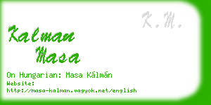 kalman masa business card