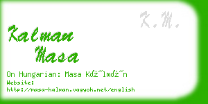 kalman masa business card